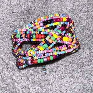MultiColor Beaded Cuff Bracelet